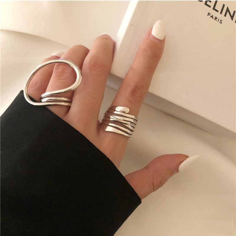 Wholesale Alloy Exaggerated Lines Ring